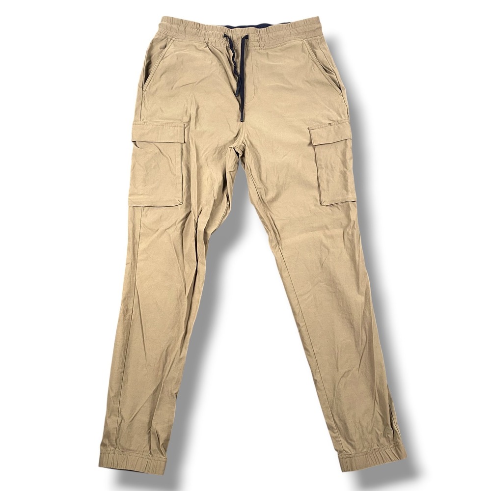 Kenneth Cole New York Mens Tan Stretch Cargo Jogger Pants Size M Khaki‎ Utility